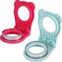 【2 Pack】Sandwich Cutter and Sealer，Uncrustable Sandwich Maker for Peanut Butter Jelly, Bread, Pancakes ，Stainless Steel Crustless Sandwich Sealer Tool，Sandwich Cutters for Kids Lunch (Blue and Red)