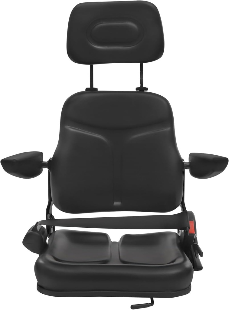 Universal Tractor Seat 220 Lbs Load Capacity Tractor Seat with Adjustable Seat & Adjustable Backrest & Adjustable Headrest Lawn Mower Seats for Tractors, Harvesters, Agricultural Vehicles