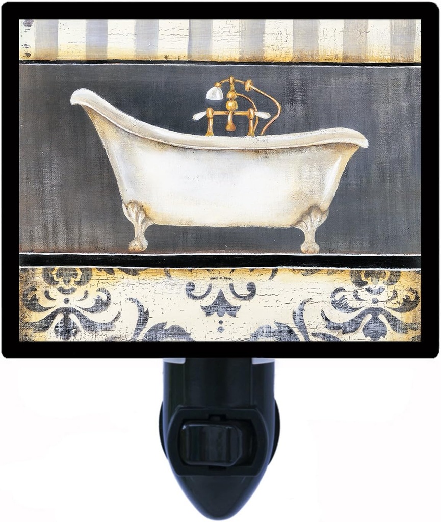 Night Light, Vintage Tub, Bathroom, Bathtub