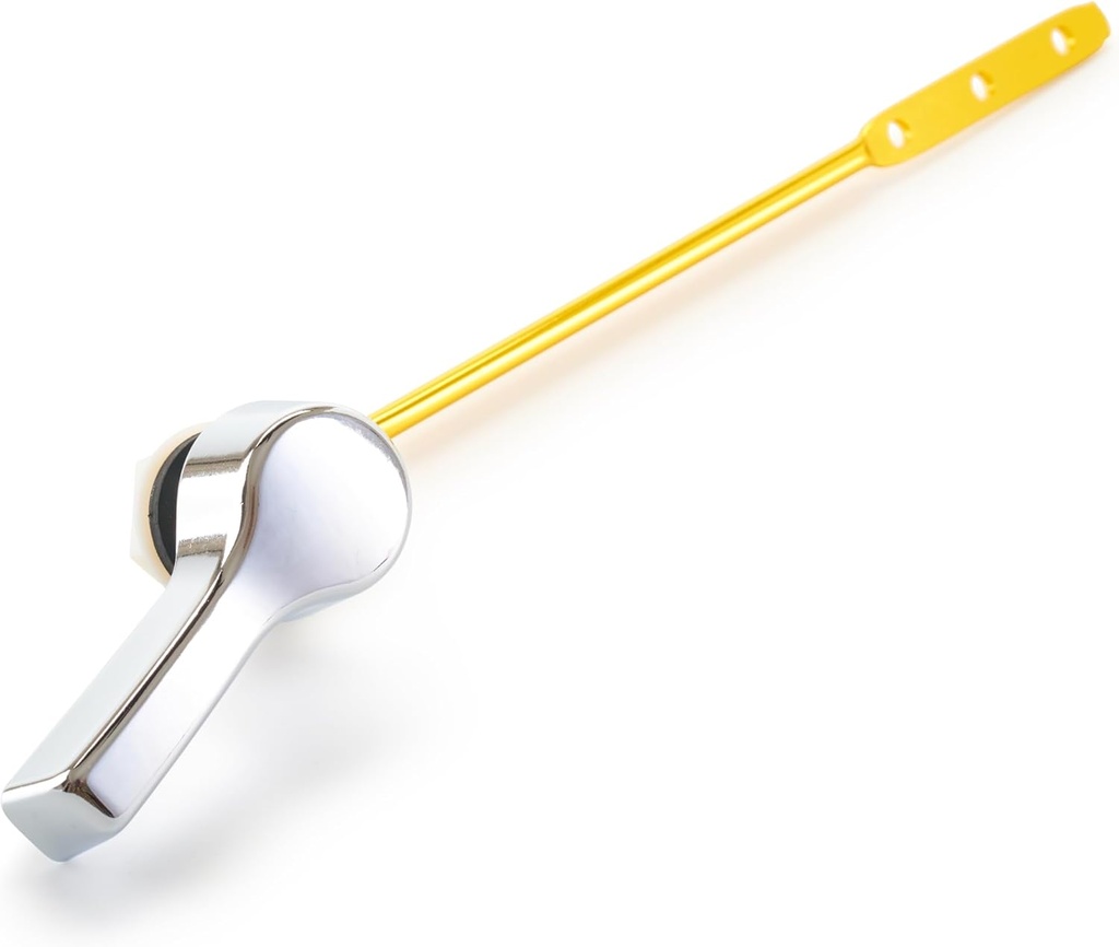 Qualihome Universal Front-Mount Heavy-Duty Metal Toilet Handle Replacement Kit – Chrome Polished Toilet Flush Handle Tank Lever, Rust-Resistant Toilet Handle Fits Most Toilets