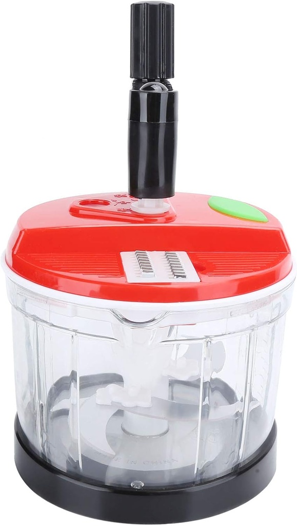 Hand Food Chopper,Powerful Manual Food Processor Vegetable Quick Chopper Food Mincer Mixer Blender, Easy To Clean, Rotary Onion Chopper for Garlic, Salad, Salsa, Nuts, Meat, Fruit, Ice, etc(M)