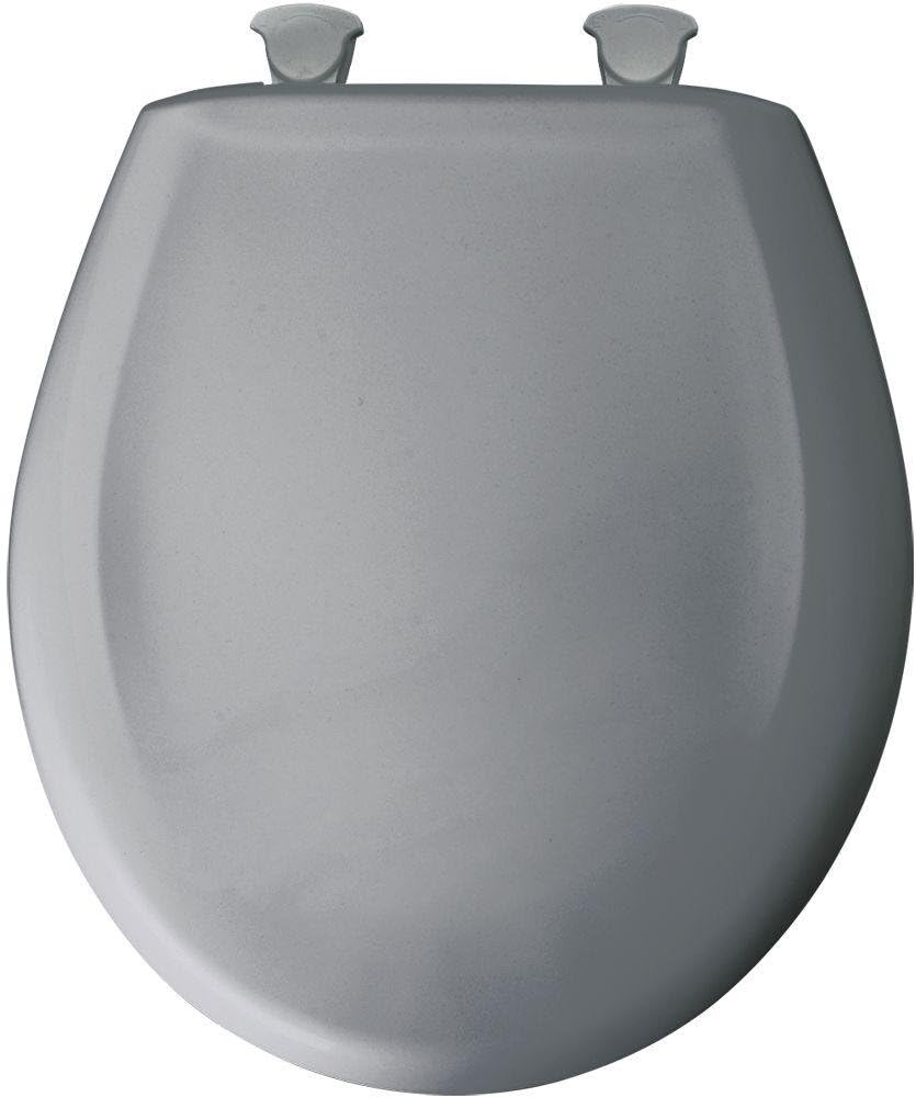 Bemis 200SLOWT 032 Whisper Close Round Closed Front Toilet Seat,Country Grey,