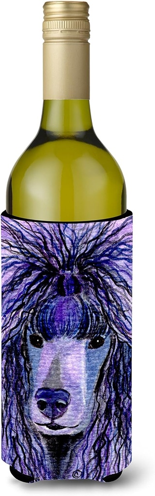 Caroline's Treasures SS8800LITERK Poodle Wine Bottle Hugger Bottle Cooler Sleeve Hugger Machine Washable Collapsible Insulator Beverage Insulated Holder