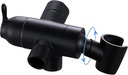 Shower Arm Diverter with Handshower Mount, G1/2 Brass 3 Way Shower Diverter Valve Bathroom Universal Shower System Replacement for Handheld Shower and Fixed Shower Head(Matte Black)