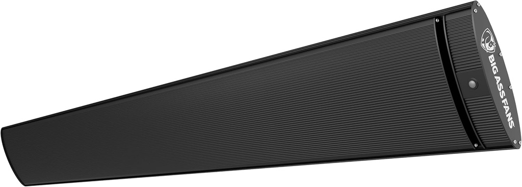 Big Ass Fans Vesper - Hardwired Electric Infrared Heater, Indoor/Covered Outdoor Spaces, Adjustable Angle Wall/Ceiling Mount, Black Extruded Aluminum