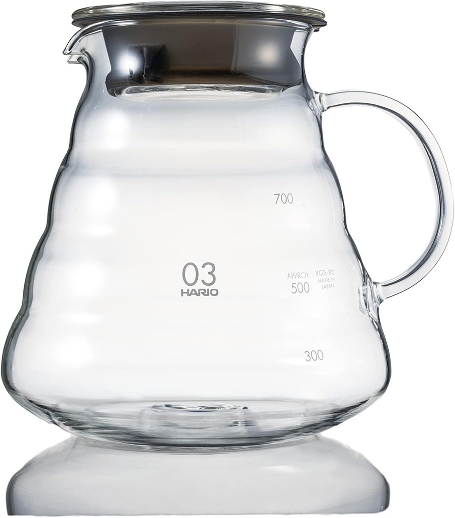 Hario V60 Glass Range Coffee Server, 800ml, Clear