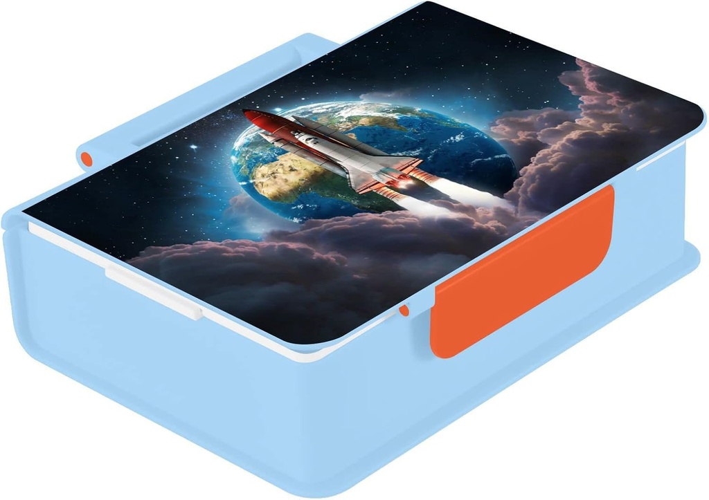 Kcldeci Bento Box Adult Lunch Box Eco-Friendly Rocket 1000 ML Bento Lunch Box Food Storage Containers for Adults Women Men With Utensils