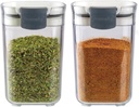ProKeeper Seasoning & Spice Storage Containers – Airtight, Clear, 2-Pack