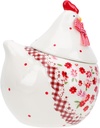 Yardwe Rooster Cookie Jar Ceramic Cookie Jar Hen Biscuit Treat Jar Chicken Shaped Storage Basket Easter Hen Egg Holder Fresh Egg Collection Baskets Farmhouse Kitchen Organizer