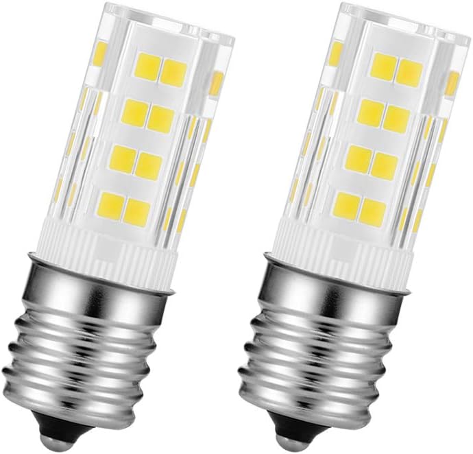 Whirlpool Microwave Lights Under Hood E17 Base - LED Bulb 125V Fits Maytag Kenmore GE Amana Over The Range Microwave - Pack of 2 (3W, Daylight White)