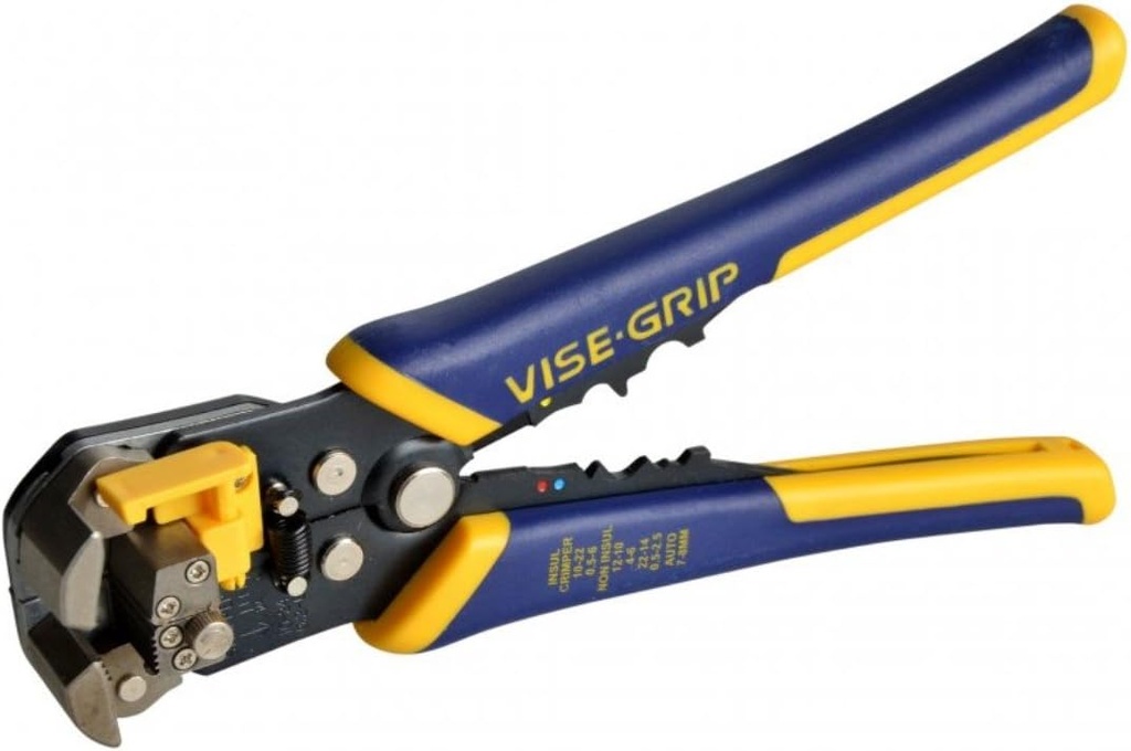 IRWIN VISE-GRIP Wire Stripper, 2 inch Jaw, Cuts 10-24 AWG, ProTouch Grip for Maximum Comfort (2078300)