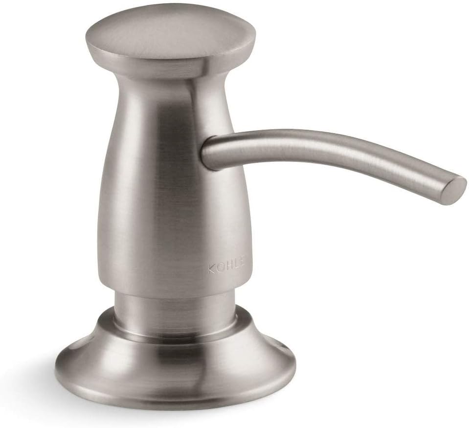 KOHLER K-1893-C-VS Built in Soap Dispenser,Kitchen Sink Soap Dispenser in Vibrant Stainless