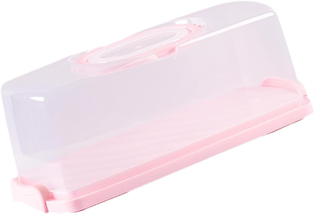 Reusable Portable Plastic Bread Box Lid Rectangular Cake Container for Kitchen Storage for Toast and Baked Goods
