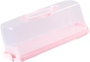 Reusable Portable Plastic Bread Box Lid Rectangular Cake Container for Kitchen Storage for Toast and Baked Goods