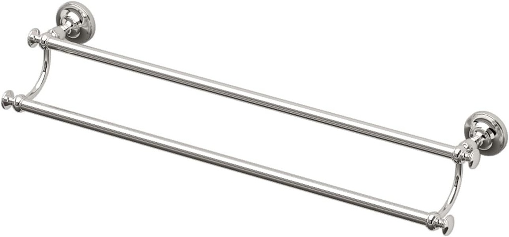 Gatco 4124 Tavern 24" Double Towel Bar, Polished Nickel
