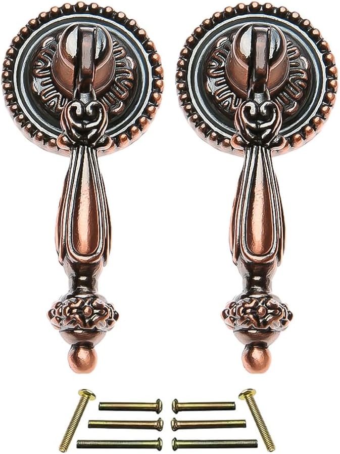 2Pcs Drawer Pull European Style Hanging Design Handle Cabinet Drawer Door Drop Pull Knobs