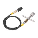 CO2 Cylinder Direct Adapter, Labor Saving Soda Maker Direct Connector Non Deforming with 60in High Pressure Hose for Indoor Outdoor (W21.8‑14 to TR21‑4)