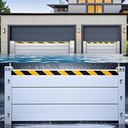 Dam Easy Flood Barriers for Home - Aluminum Alloy Garage Door Water Barrier Vertical Detachable Reusabl Hurricane Supplies,H15.7Inch X 4FT