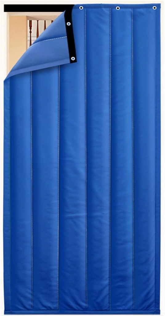 Thermal Insulated Door Curtain, Snowstorm Waterproof Cotton Patio Door Cover, Keep Warm in Winter Cool in Summer for Air Conditioner Heater Room Home Kitchen Doorway