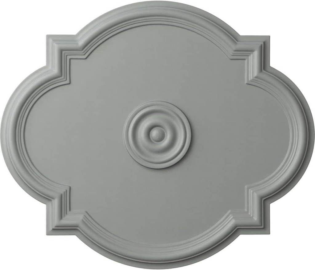 Ekena Millwork CM24WA Waltz Ceiling Medallion, 24"W x 20 1/2"H x 1 1/8"P (Fits Canopies up to 5 1/4"), Factory Primed