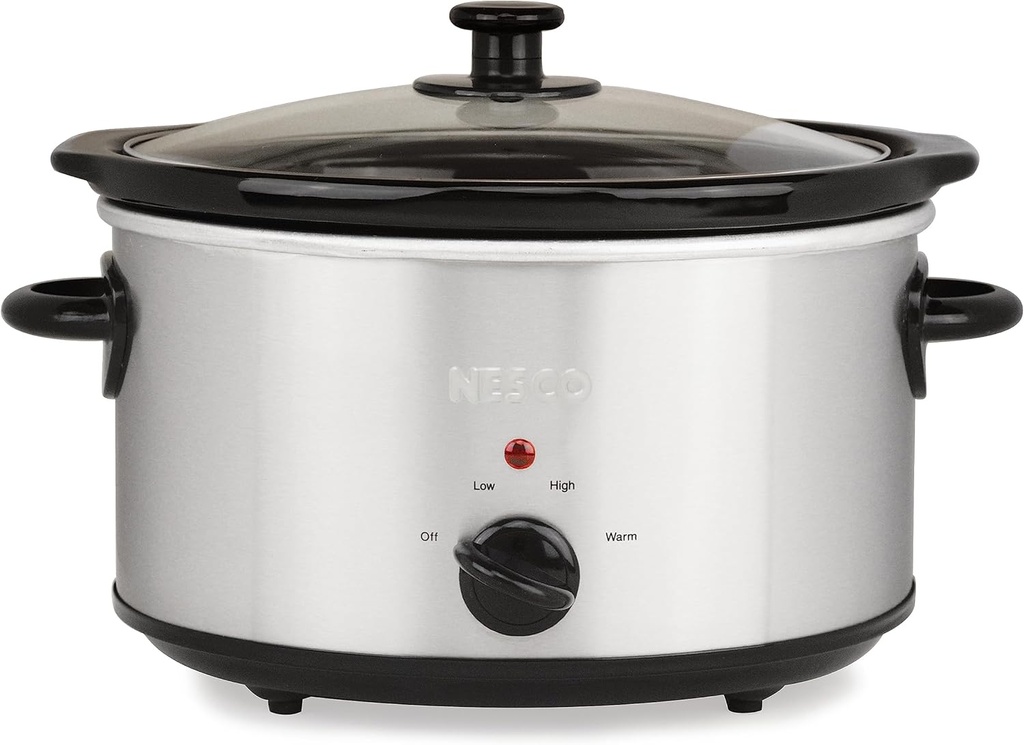 NESCO SC-4-25, Slow Cooker, 4 Quart, Silver