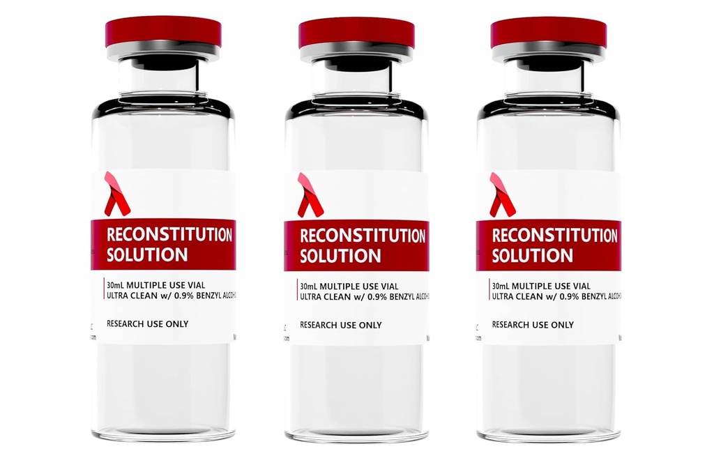 Reconstitution Solution 3-Pack - 30ml - Ultra Clean Solution in Premium Glass Vials | Made in USA