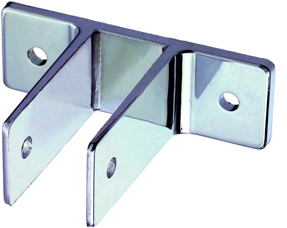 Harris Hardware TP1756 Two-Ear Bracket, 2-5/8 x 3-13/16 for 1" Panels, Die Cast Zama Chrome