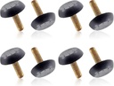 M6 Furniture Levelers Table Leg Levelers, 8 Pcs Levelling Foot Screw on Furniture Glides Foot Adjuster Mini Adjustable Feet for Legs Patio Feet - Black