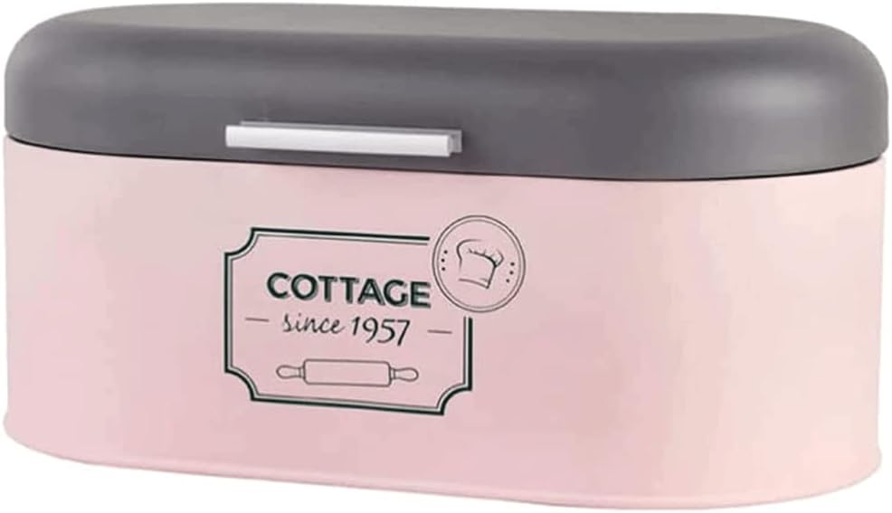 POCHY Fashion bread box Vintage Metal Bread Box For Kitchen Counter, Bread Storage Steel Countertop Space Saver For Homemade Bread Bin exquisite