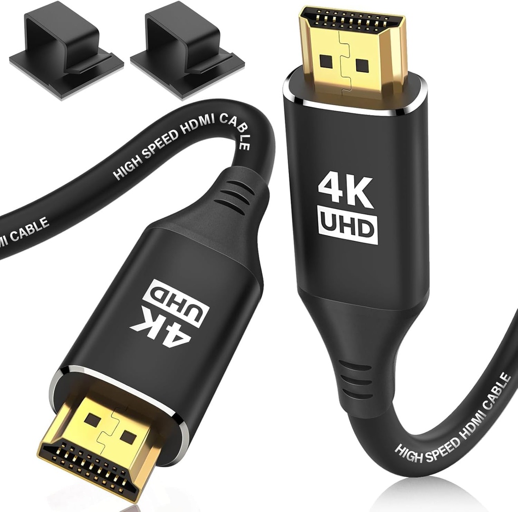 4K HDMI Cable 25Feet, in-Wall CL3 Rated HDMI Cable 2.0 Support (HDR10 8/10bit 18Gbps HDCP2.2 ARC) High Speed HD Shielded Cord Compatible with Roku TV/Laptop/PC/HDTV