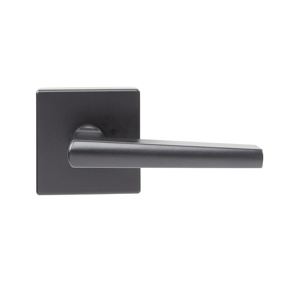 Delaney Hardware Vida Dummy Door Handle with Square Trim, Fits Door 1-3/8 to 1-3/4 in. Thick, Black – Reversible Left/Right-Handed Decorative Door Lever – Easy to Install Pull with No Latch