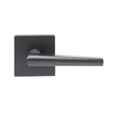 Delaney Hardware Vida Dummy Door Handle with Square Trim, Fits Door 1-3/8 to 1-3/4 in. Thick, Black – Reversible Left/Right-Handed Decorative Door Lever – Easy to Install Pull with No Latch