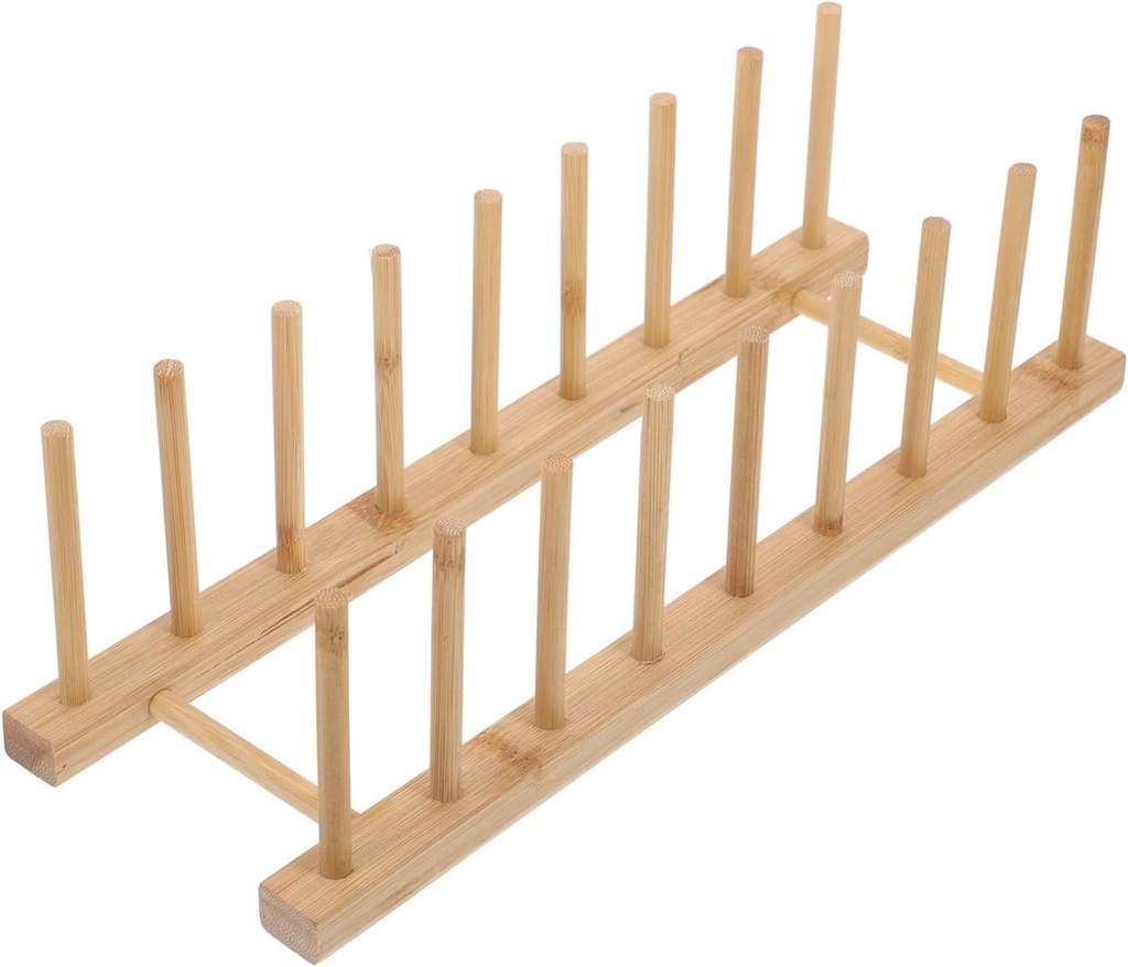 PRETYZOOM Slot Dish Drying Rack for Kitchen Counter Vertical Plate Organizer Space-Saving Holder for Plates Bowls and Kitchen Essentials