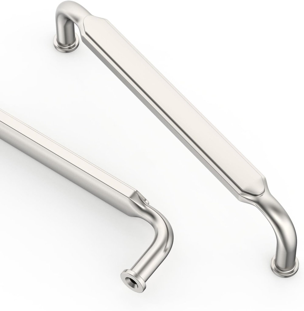 Asidrama 10 Pack 5 Inch(128mm) Brushed Satin Nickel Kitchen Cabinet Handles, Cabinet Pulls Kitchen Cabinet Hardware for Cupboard Drawer Pulls 2282