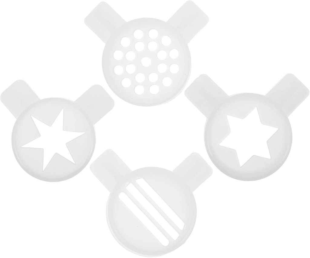 4Pcs Ice Cream Machine Nozzles Set Piping Tips for Commercial Ice Cream Makers for Restaurants and Dessert Shops Efficiently Shape Soft Serve Treats