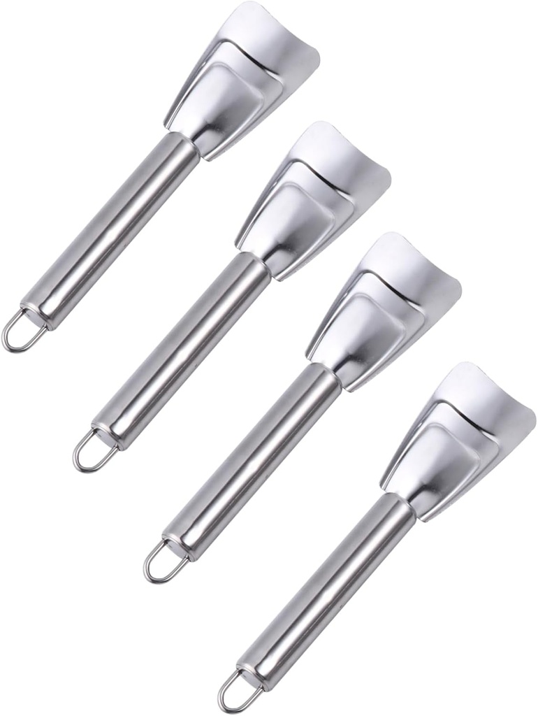 4pcs Stainless Steel Refrigerator Ice Scraper Ice Removal Scoop for Freezer Multi-Functional Tool for for Kitchens and Restaurants