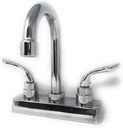 4" Faucet Bathroom Bar Utility Sink Plastic Chromed, 2 ADA Push Handles [PRO-3735P] - Grifo de Plastico de Calidad para baño o cocina