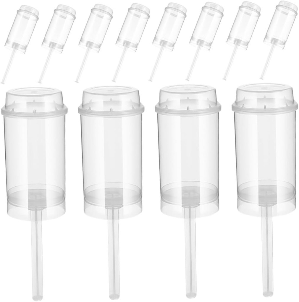 Alipis 30pcs Cake Push Pops Container Round Clear Cake Holder with Leakproof Lid PP Material for DIY Baking Parties Birthdays and Food Displays