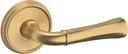 Baldwin 5113.LDM 5113 Left Handed Non-Turning One-Sided Dummy Door Lever with 5078 Rose from The Estate Collection - Vintage Brass