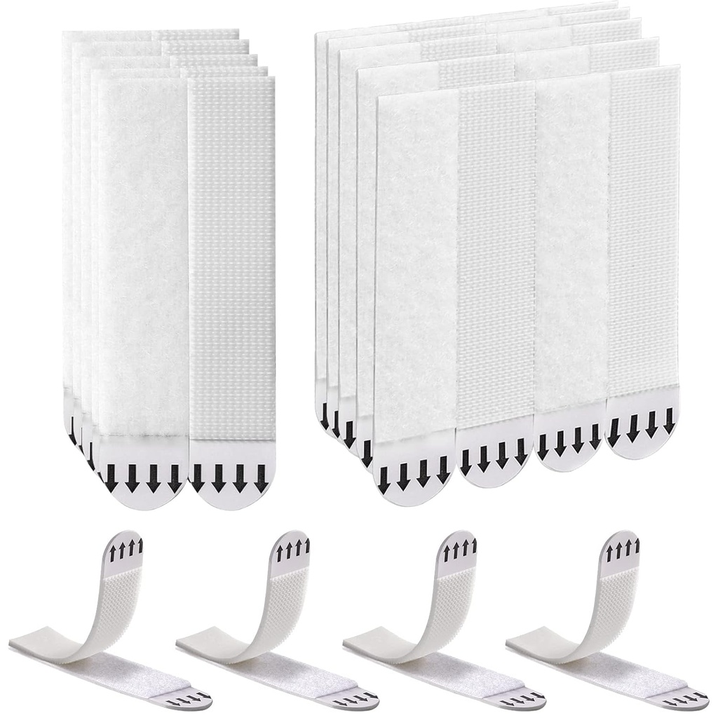 Sinnsally Large Picture Hanging Strips Heavy Duty,20-Pairs(40 Strips) Sticky Picture Hangers for Walls Hanging Without Nail,Damage Free No Nails Refill Adhesive Poster Frame Mounting,White
