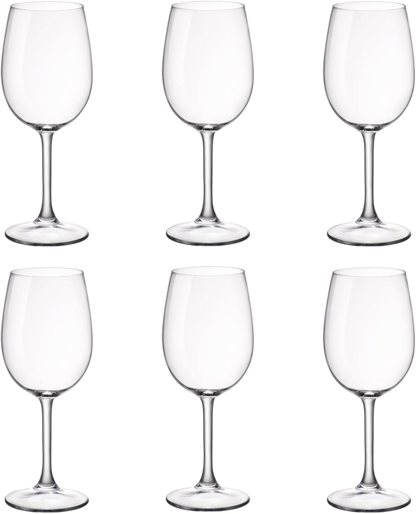 KX-WARE Classic Acrylic All-Purpose Wine Glasses, 19-ounce Plastic Stem Wine Glasses, set of 6 Clear