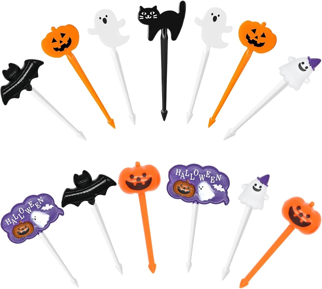 13 Pcs Halloween Picks for Bento Box Halloween Food Picks for Birthday Themed Party