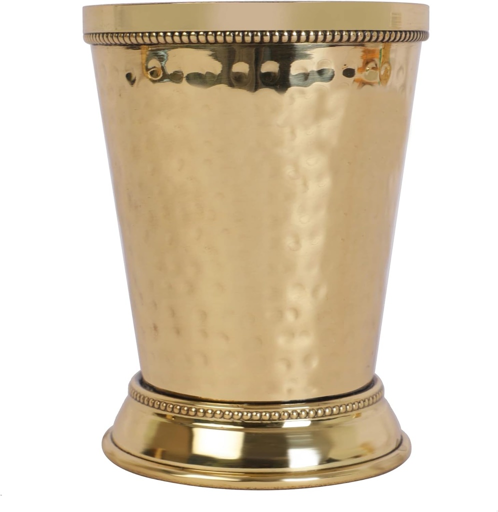 Premium Quality Pure Brass Luxury Water Glass Drinkware & Serveware Glass Brass Glass Tumbler for Drinking Serving Water (Hammered)