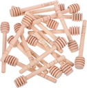 Alipis 20pcs Wooden Honey Dipper Sticks Mini Honey Stirrer for Jam Tea Solid Wood Honeycomb Mixing Tool for Home Travel Use