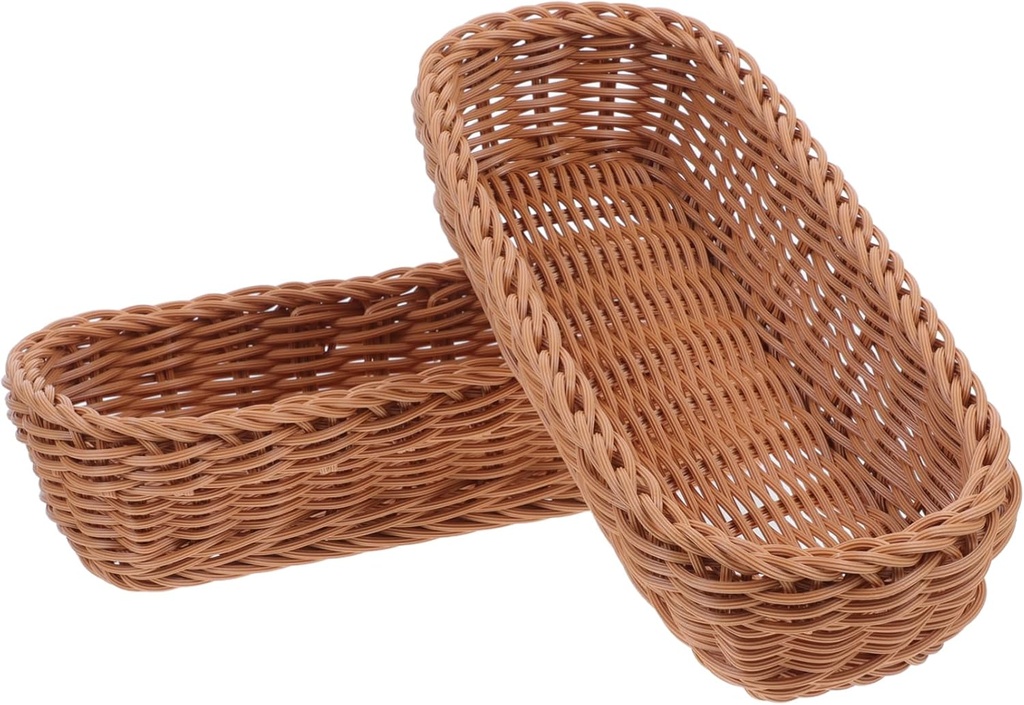 2pcs Woven Plastic Knife Fork Basket Utensil Organizer for Kitchen Cutlery Storage Silverware Tray Organizing Bins Kitchen Gadget