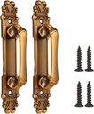 Milltrip 2Pcs/Set European Style Door Handle, Zinc Alloy European Style Antique Cabinet Door Pull Handle, Cabinet Door Handle Vintage Gate Fence Drawer Cabinet Pull