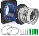Magnetic Dryer Vent Coupler Strong Magnetic Self-connection，Magnetic Dryer Vent Coupling with a Built-in 4-inch Sealed Hose，Magnetic Dryer Vent Connector Kit for Connection and Disconnection(BLACK)