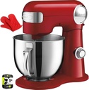 Cuisinart SM-50R 5.5-Quart Stand Mixer Ruby Red Bundle with Deco Chef Pair of Red Heat Resistant Oven Mitt and 1 YR CPS Enhanced Protection Pack