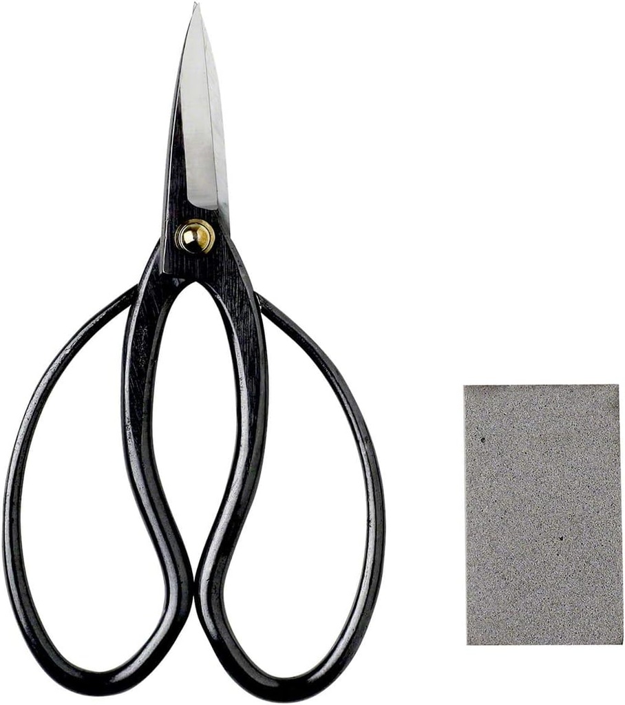 Wazakura Japanese Bonsai Trimming Care Kit Made in Japan - Traditional Bonsai Scissors 7inch(180mm) + Sap Rust Eraser Gift Box Set