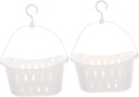 Garneck 2pcs Utility Basket Storage Drain Baskets Pp Material Multifunctional Hanging Organizer for Bathroom Kitchen Office